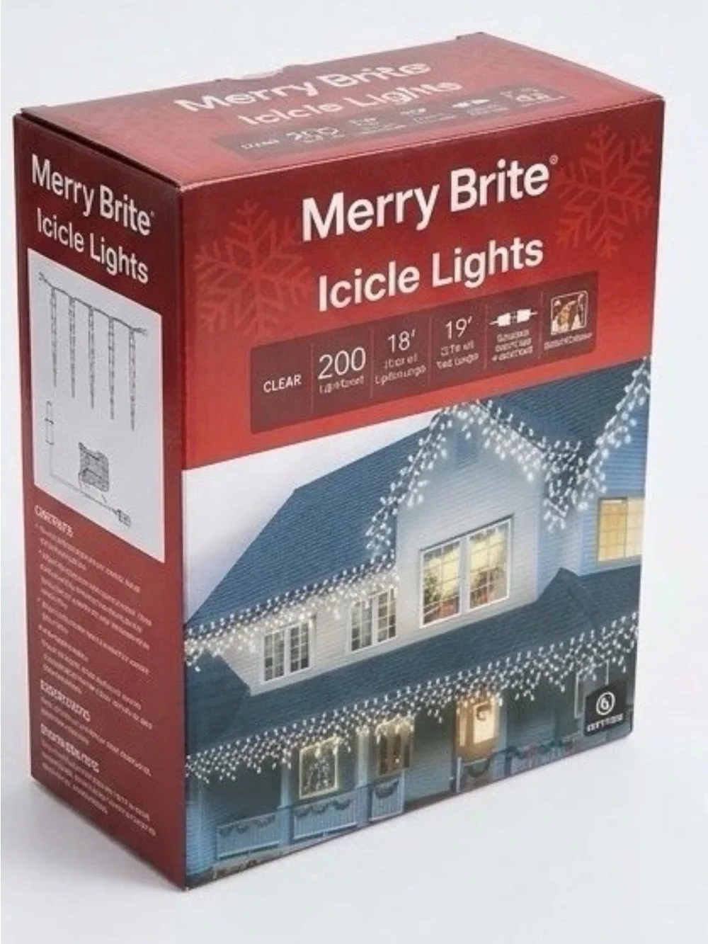 Clear Icicle Lights - 200 Count